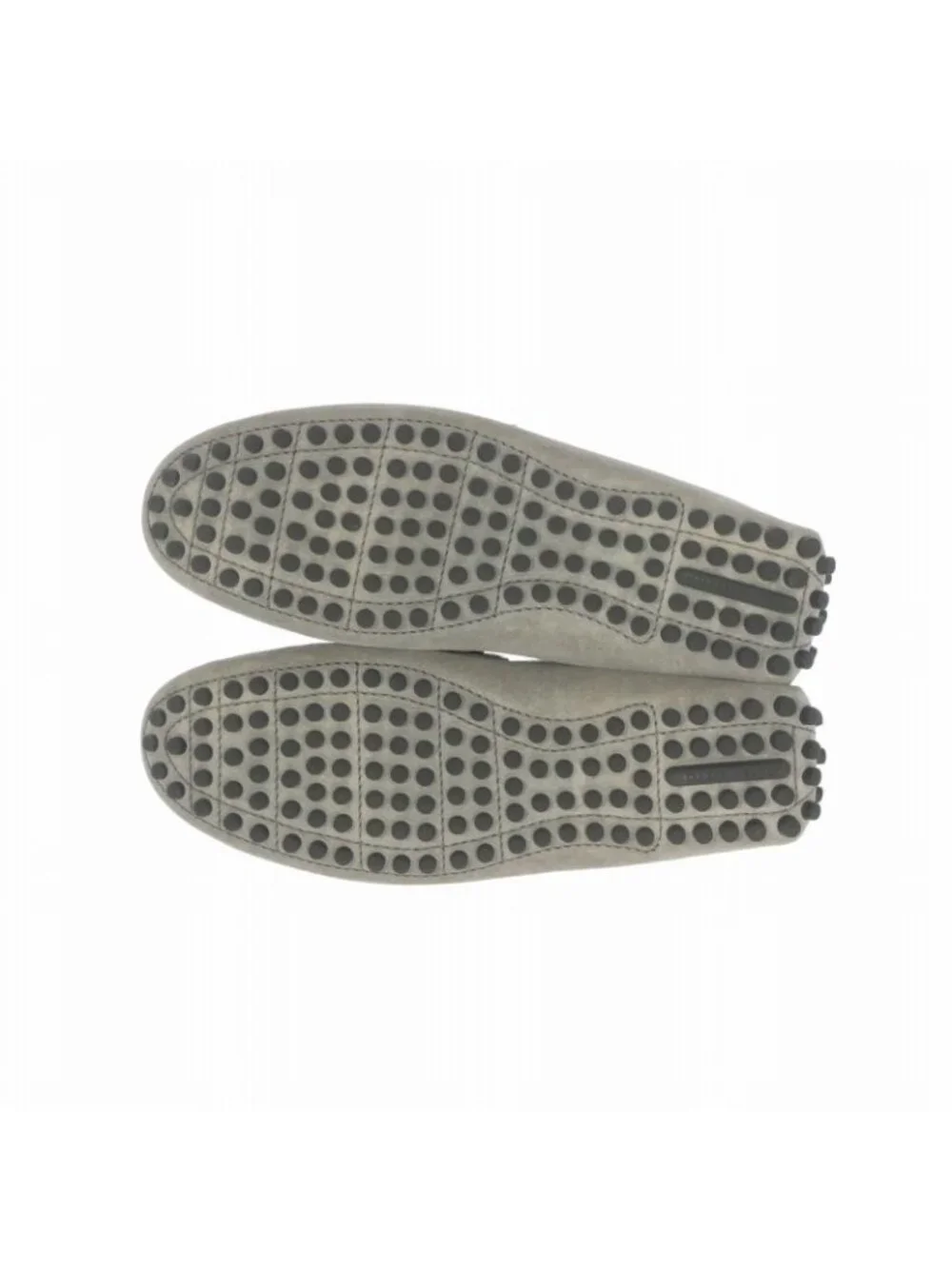 Louis Vuitton Hockenheim Line LV Logo Bit Suede Loafers Shoes 6.5 Gray